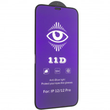 Захистне скло 11D Blue Light для Apple iPhone 12 | 12 Pro 6,1", чорне