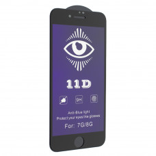 Захистне скло 11D Blue Light для Apple iPhone 7 | 8, чорне