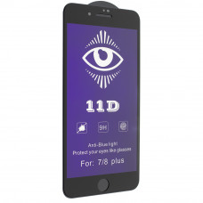 Захистне скло 11D Blue Light для Apple iPhone 7 Plus | 8 Plus, чорне