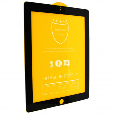 Скло 10D для Apple iPad 1 | 2 | 3 | 4 9.7" (2010-2012), чорний