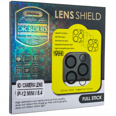Захисне скло для камери 5D Camera Lens Shield для Apple iPhone 12 mini 5,4", чорне