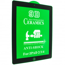 Защитное стекло Ceramics Film Anti-Shock для Apple iPad 1 | 2 | 3 | 4 9.7" (2010-2012), черный