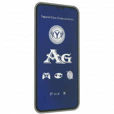 Захистне скло AG BlueE Light матовое для Apple iPhone X | XS | 11 Pro, чорне
