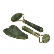 Масажний набір із натурального каменю Jade Roller Set