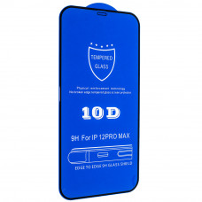 Защитное стекло 10D 9H для Apple iPhone 12 PRO MAX 6,7", черный