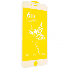 Захистне скло 6D Premium для  Apple iPhone 6 Plus | 6S Plus, біле