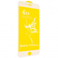 Захистне скло 6D Premium для  Apple iPhone 7 Plus | 8 Plus, біле