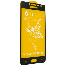 Захистне скло 6D Premium для  Samsung G530 Galaxy J2 Prime, біле