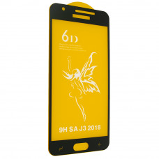 Защитное стекло 6D Premium для  Samsung Galaxy J3 2018, белый