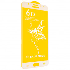 Защитное стекло 6D Premium для  Samsung G610F Galaxy J7 Prime | J7 Prime 2, белый