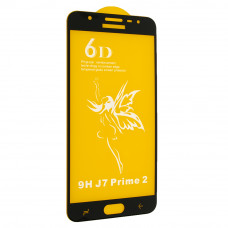 Защитное стекло 6D Premium для  Samsung G611F Galaxy J7 Prime 2 2018, черный