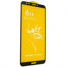 Защитное стекло 6D Premium для Huawei Y7 2018, черный