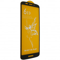 Защитное стекло 6D Premium для  Motorola G6 Play, черный