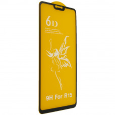 Защитное стекло 6D Premium для  Oppo R15, черный
