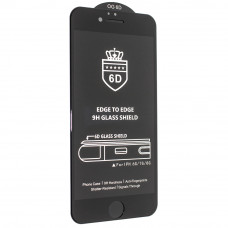 Захистне скло 6D для Apple iPhone 6 | 6S, чорне