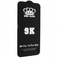 Защитное стекло 9K/9D+ Good Quality для Apple iPhone 12 Pro MAX 6,7", черный
