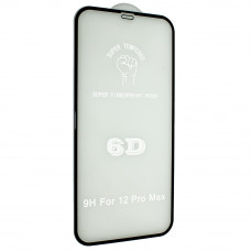 Захистне скло 6D Original для  Apple iPhone 12 Pro MAX 6,7", чорне