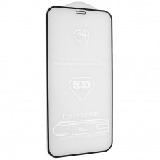 Захистне скло 5D для  Apple iPhone 12 mini 5,4", чорне