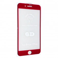 Захистне скло 6D Original для  Apple iPhone 7 Plus | 8 Plus, червоне