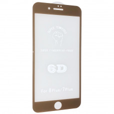 Защитное стекло 6D Original для Apple iPhone 7 Plus | 8 Plus, золотой