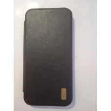 Чехол-книжка кожаная XO для iPhone 12/ 12 Pro (6,1"), черный