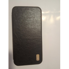 Чехол-книжка кожаная XO для iPhone XS Max 6.5", черный