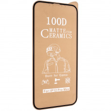 Защитное стекло Ceramics film 100D матовое, для Apple iPhone 12 Pro MAX 6,7", черный