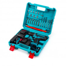 Акумуляторний шуруповерт із насадками в кейсі 24V 24PCS (синій) DOMOTEC