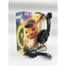 Ігрові навушники Pikachu X32 провідні з мікро.