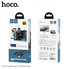 Кабель-перехідник Hoco UA14 USB - Lightning - HDMI, 2 м