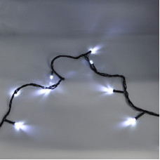 Гирлянда-нить (String-Lights) 100W-7 внутренняя, пров.:черный, 7м (Белый) ART:3850