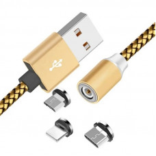 Кабель USB - Lightning + Micro USB + Type-C Magnet X-Кабель M3 