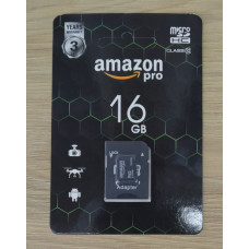 Карта памяти micro Amazon 16 Gb class 10 (c адаптером)