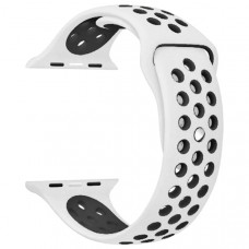 Ремешок силиконовый NIKE для Apple Watch 38 | 40 | 41 mm SMALL SIZE 19_WHITE-BLACK