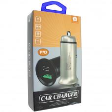 Автомобильная зарядка для телефона WUW C106 2 USB | TYPE-C PD FAST CHARGER чёрный