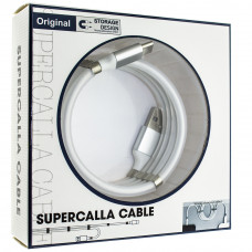 Кабель Supercalla USB - Type-C 10 магнітний, білий