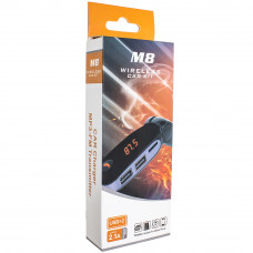 FM Модулятор M8 Bluetooth / громкая связь, черно-золотой