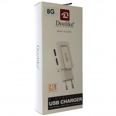 Мережевий зарядний пристрій Doolike DL-CH23 2 usb + USB кабель iPhone 5 2.1 A