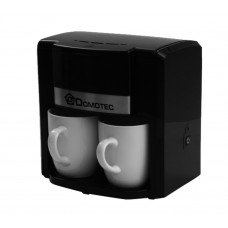 Кофеварка DOMOTEC MS-0708 Черная (500Вт, 2 кер. чашки по 150мл)